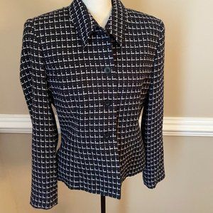 STYLE & CO BLAZER BLACK & WHITE SIZE 10 FULLY LINED